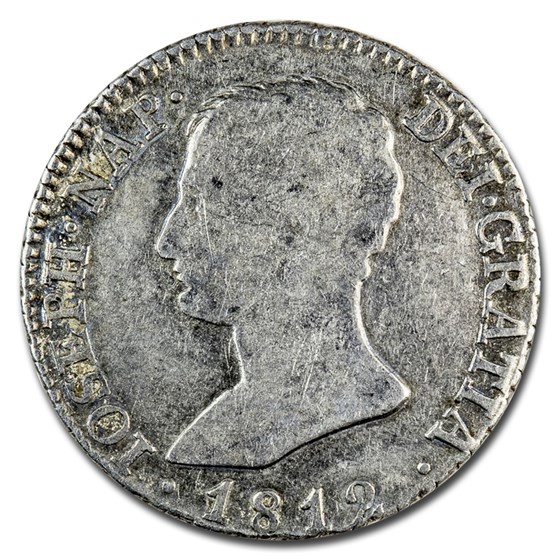 1808-1813 Kingdom of Spain AR 4 Reales Joseph Napoleon Avg Circ 1808-1813 Kingdom of Spain AR 4 Reales Joseph Napoleon Avg Circ